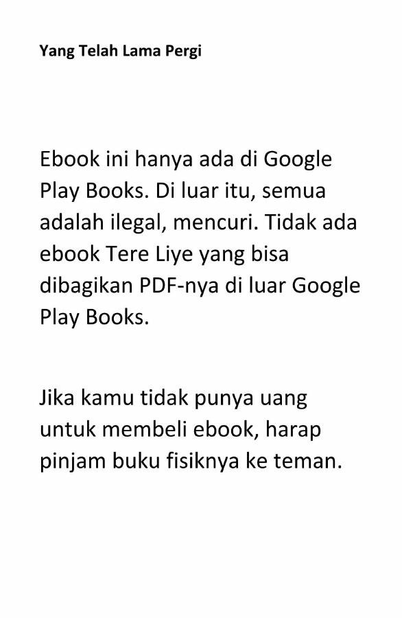 Yang Telah Lama Pergi